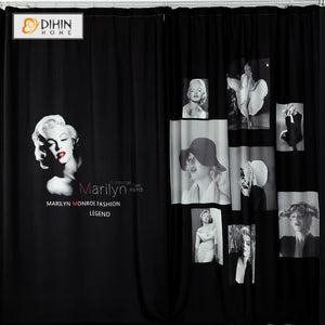 DIHIN HOME 3D Printed Marilyn Blackout Curtains ,Window Curtains Grommet Curtain For Living Room ,39x102-inch,2 Panels Included Roman Shades Curtains Window Blinds custom curtains blackout curtains curtains for living room sheer curtains curtain fabric linen curtains kitchen curtains velvet curtains pinch pleat curtains bay window curtains outdoor curtains pleated curtains floral curtains dining room curtains kitchen valances drapes for bedroom patio curtains nursery curtains grommet curtains