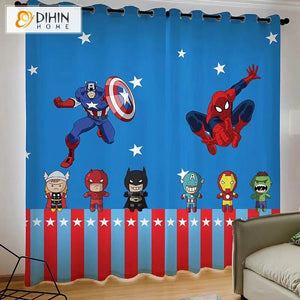 DIHIN HOME 3D Printed Marvel Heros Style 4 Blackout Curtains,Window Curtains Grommet Curtain For Living Room ,39x102-inch,2 Panels Included Roman Shades Curtains Window Blinds custom curtains blackout curtains curtains for living room sheer curtains curtain fabric linen curtains kitchen curtains velvet curtains pinch pleat curtains bay window curtains outdoor curtains pleated curtains floral curtains dining room curtains kitchen valances drapes for bedroom patio curtains nursery curtains grommet curtains