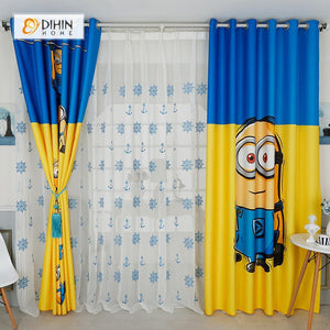 DIHIN HOME 3D Printed Minions Blackout Curtains ,Window Curtains Grommet Curtain For Living Room ,39x102-inch,2 Panels Included Roman Shades Curtains Window Blinds custom curtains blackout curtains curtains for living room sheer curtains curtain fabric linen curtains kitchen curtains velvet curtains pinch pleat curtains bay window curtains outdoor curtains pleated curtains floral curtains dining room curtains kitchen valances drapes for bedroom patio curtains nursery curtains grommet curtains