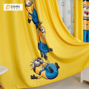 DIHIN HOME 3D Printed Minions Blackout Curtains ,Window Curtains Grommet Curtain For Living Room ,39x102-inch,2 Panels Included Roman Shades Curtains Window Blinds custom curtains blackout curtains curtains for living room sheer curtains curtain fabric linen curtains kitchen curtains velvet curtains pinch pleat curtains bay window curtains outdoor curtains pleated curtains floral curtains dining room curtains kitchen valances drapes for bedroom patio curtains nursery curtains grommet curtains