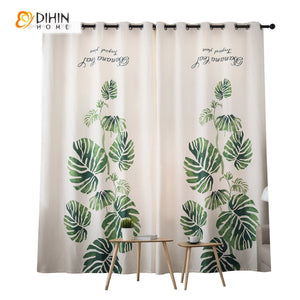 DIHIN HOME 3D Printed Natural Banana Leaves Blackout Curtains,Window Curtains Grommet Curtain For Living Room ,39x102-inch,2 Panels Included Roman Shades Curtains Window Blinds custom curtains blackout curtains curtains for living room sheer curtains curtain fabric linen curtains kitchen curtains velvet curtains pinch pleat curtains bay window curtains outdoor curtains pleated curtains floral curtains dining room curtains kitchen valances drapes for bedroom patio curtains nursery curtains grommet curtains