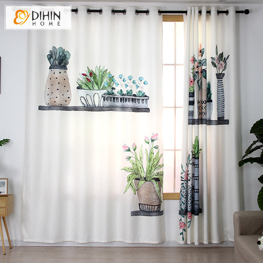 DIHIN HOME 3D Printed Natural Bonsai Blackout Curtains,Window Curtains Grommet Curtain For Living Room ,39x102-inch,2 Panels Included Roman Shades Curtains Window Blinds custom curtains blackout curtains curtains for living room sheer curtains curtain fabric linen curtains kitchen curtains velvet curtains pinch pleat curtains bay window curtains outdoor curtains pleated curtains floral curtains dining room curtains kitchen valances drapes for bedroom patio curtains nursery curtains grommet curtains
