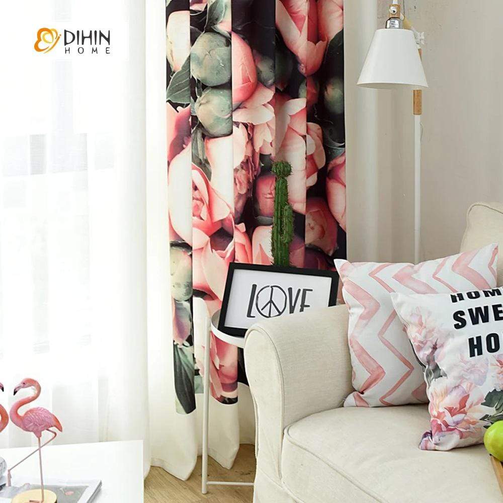 DIHIN HOME 3D Printed One Crane and Flowers Blackout Curtains ,Window Curtains Grommet Curtain For Living Room ,39x102-inch,2 Panels Included Roman Shades Curtains Window Blinds custom curtains blackout curtains curtains for living room sheer curtains curtain fabric linen curtains kitchen curtains velvet curtains pinch pleat curtains bay window curtains outdoor curtains pleated curtains floral curtains dining room curtains kitchen valances drapes for bedroom patio curtains nursery curtains grommet curtains