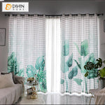 DIHIN HOME 3D Printed Pastoral Plaid Banana Leaves Blackout Curtains,Window Curtains Grommet Curtain For Living Room ,39x102-inch,2 Panels Included Roman Shades Curtains Window Blinds custom curtains blackout curtains curtains for living room sheer curtains curtain fabric linen curtains kitchen curtains velvet curtains pinch pleat curtains bay window curtains outdoor curtains pleated curtains floral curtains dining room curtains kitchen valances drapes for bedroom patio curtains nursery curtains grommet cur