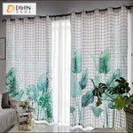 DIHIN HOME 3D Printed Pastoral Plaid Banana Leaves Blackout Curtains,Window Curtains Grommet Curtain For Living Room ,39x102-inch,2 Panels Included Roman Shades Curtains Window Blinds custom curtains blackout curtains curtains for living room sheer curtains curtain fabric linen curtains kitchen curtains velvet curtains pinch pleat curtains bay window curtains outdoor curtains pleated curtains floral curtains dining room curtains kitchen valances drapes for bedroom patio curtains nursery curtains grommet cur