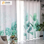 DIHIN HOME 3D Printed Pastoral Plaid Banana Leaves Blackout Curtains,Window Curtains Grommet Curtain For Living Room ,39x102-inch,2 Panels Included Roman Shades Curtains Window Blinds custom curtains blackout curtains curtains for living room sheer curtains curtain fabric linen curtains kitchen curtains velvet curtains pinch pleat curtains bay window curtains outdoor curtains pleated curtains floral curtains dining room curtains kitchen valances drapes for bedroom patio curtains nursery curtains grommet cur