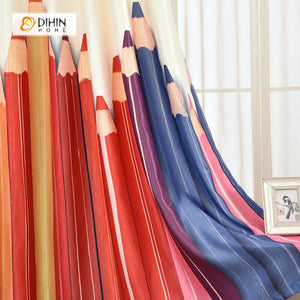 DIHIN HOME 3D Printed Pencil Blackout Curtains ,Window Curtains Grommet Curtain For Living Room ,39x102-inch,2 Panels Included Roman Shades Curtains Window Blinds custom curtains blackout curtains curtains for living room sheer curtains curtain fabric linen curtains kitchen curtains velvet curtains pinch pleat curtains bay window curtains outdoor curtains pleated curtains floral curtains dining room curtains kitchen valances drapes for bedroom patio curtains nursery curtains grommet curtains