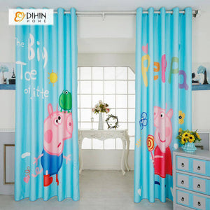 DIHIN HOME 3D Printed Peppa Pig Blackout Curtains ,Window Curtains Grommet Curtain For Living Room ,39x102-inch,2 Panels Included Roman Shades Curtains Window Blinds custom curtains blackout curtains curtains for living room sheer curtains curtain fabric linen curtains kitchen curtains velvet curtains pinch pleat curtains bay window curtains outdoor curtains pleated curtains floral curtains dining room curtains kitchen valances drapes for bedroom patio curtains nursery curtains grommet curtains