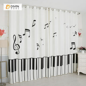 DIHIN HOME 3D Printed Piano Blackout Curtains ,Window Curtains Grommet Curtain For Living Room ,39x102-inch,2 Panels Included Roman Shades Curtains Window Blinds custom curtains blackout curtains curtains for living room sheer curtains curtain fabric linen curtains kitchen curtains velvet curtains pinch pleat curtains bay window curtains outdoor curtains pleated curtains floral curtains dining room curtains kitchen valances drapes for bedroom patio curtains nursery curtains grommet curtains