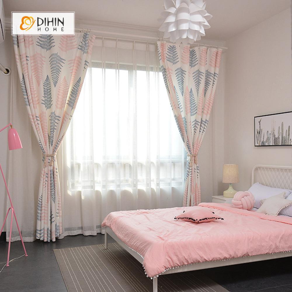 DIHIN HOME 3D Printed Pink Leaves Blackout Curtains ,Window Curtains Grommet Curtain For Living Room ,39x102-inch,2 Panels Included Roman Shades Curtains Window Blinds custom curtains blackout curtains curtains for living room sheer curtains curtain fabric linen curtains kitchen curtains velvet curtains pinch pleat curtains bay window curtains outdoor curtains pleated curtains floral curtains dining room curtains kitchen valances drapes for bedroom patio curtains nursery curtains grommet curtains