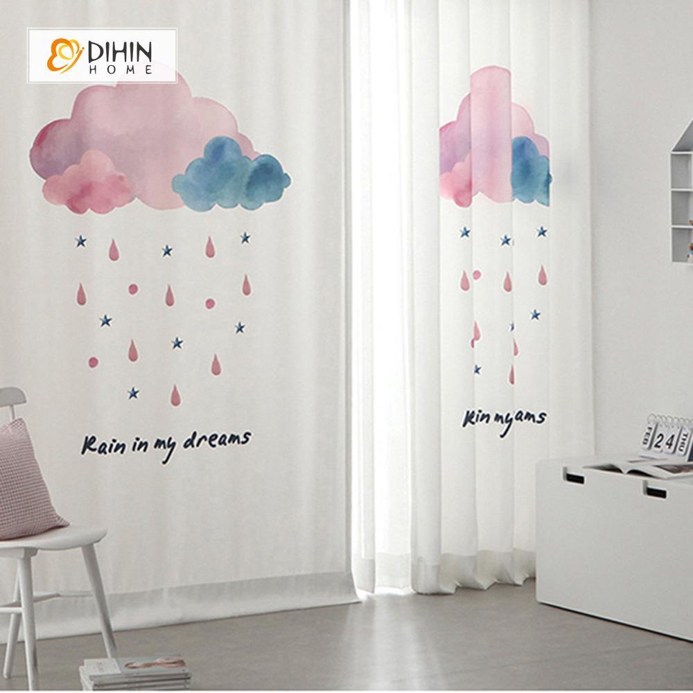 DIHIN HOME 3D Printed Rain Blackout Curtains ,Window Curtains Grommet Curtain For Living Room ,39x102-inch,2 Panels Included Roman Shades Curtains Window Blinds custom curtains blackout curtains curtains for living room sheer curtains curtain fabric linen curtains kitchen curtains velvet curtains pinch pleat curtains bay window curtains outdoor curtains pleated curtains floral curtains dining room curtains kitchen valances drapes for bedroom patio curtains nursery curtains grommet curtains