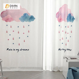 DIHIN HOME 3D Printed Rainy Cloud Blackout Curtains ,Window Curtains Grommet Curtain For Living Room ,39x102-inch,2 Panels Included Roman Shades Curtains Window Blinds custom curtains blackout curtains curtains for living room sheer curtains curtain fabric linen curtains kitchen curtains velvet curtains pinch pleat curtains bay window curtains outdoor curtains pleated curtains floral curtains dining room curtains kitchen valances drapes for bedroom patio curtains nursery curtains grommet curtains