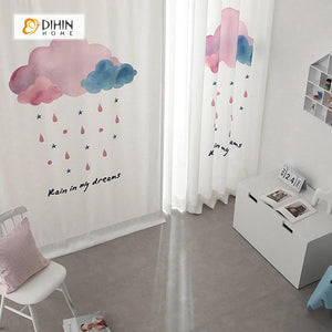 DIHIN HOME 3D Printed Rainy Cloud Blackout Curtains ,Window Curtains Grommet Curtain For Living Room ,39x102-inch,2 Panels Included Roman Shades Curtains Window Blinds custom curtains blackout curtains curtains for living room sheer curtains curtain fabric linen curtains kitchen curtains velvet curtains pinch pleat curtains bay window curtains outdoor curtains pleated curtains floral curtains dining room curtains kitchen valances drapes for bedroom patio curtains nursery curtains grommet curtains