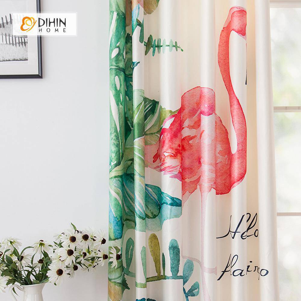 DIHIN HOME 3D Printed Red Crane Blackout Curtains ,Window Curtains Grommet Curtain For Living Room ,39x102-inch,2 Panels Included Roman Shades Curtains Window Blinds custom curtains blackout curtains curtains for living room sheer curtains curtain fabric linen curtains kitchen curtains velvet curtains pinch pleat curtains bay window curtains outdoor curtains pleated curtains floral curtains dining room curtains kitchen valances drapes for bedroom patio curtains nursery curtains grommet curtains