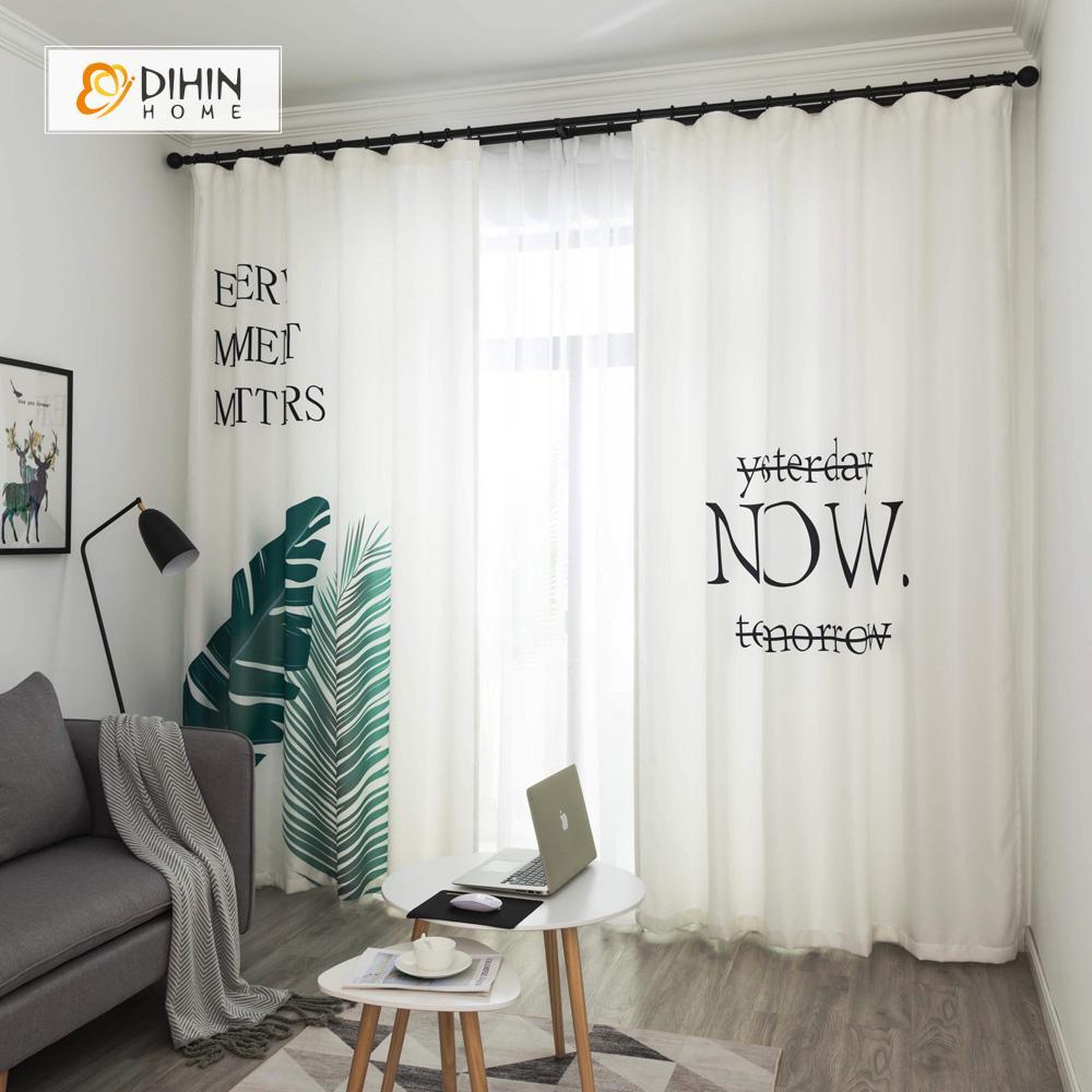 DIHIN HOME 3D Printed Simple Leaves Blackout Curtains ,Window Curtains Grommet Curtain For Living Room ,39x102-inch,2 Panels Included Roman Shades Curtains Window Blinds custom curtains blackout curtains curtains for living room sheer curtains curtain fabric linen curtains kitchen curtains velvet curtains pinch pleat curtains bay window curtains outdoor curtains pleated curtains floral curtains dining room curtains kitchen valances drapes for bedroom patio curtains nursery curtains grommet curtains