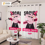 DIHIN HOME 3D Printed Social Peppa Pig Blackout Curtains ,Window Curtains Grommet Curtain For Living Room ,39x102-inch,2 Panels Included Roman Shades Curtains Window Blinds custom curtains blackout curtains curtains for living room sheer curtains curtain fabric linen curtains kitchen curtains velvet curtains pinch pleat curtains bay window curtains outdoor curtains pleated curtains floral curtains dining room curtains kitchen valances drapes for bedroom patio curtains nursery curtains grommet curtains