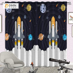 DIHIN HOME 3D Printed Spaceship and Star Blackout Curtains ,Window Curtains Grommet Curtain For Living Room ,39x102-inch,2 Panels Included Roman Shades Curtains Window Blinds custom curtains blackout curtains curtains for living room sheer curtains curtain fabric linen curtains kitchen curtains velvet curtains pinch pleat curtains bay window curtains outdoor curtains pleated curtains floral curtains dining room curtains kitchen valances drapes for bedroom patio curtains nursery curtains grommet curtains