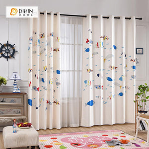 DIHIN HOME 3D Printed Specific Fish Blackout Curtains ,Window Curtains Grommet Curtain For Living Room ,39x102-inch,2 Panels Included Roman Shades Curtains Window Blinds custom curtains blackout curtains curtains for living room sheer curtains curtain fabric linen curtains kitchen curtains velvet curtains pinch pleat curtains bay window curtains outdoor curtains pleated curtains floral curtains dining room curtains kitchen valances drapes for bedroom patio curtains nursery curtains grommet curtains