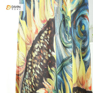 DIHIN HOME 3D Printed Sunflower Blackout Curtains ,Window Curtains Grommet Curtain For Living Room ,39x102-inch,2 Panels Included Roman Shades Curtains Window Blinds custom curtains blackout curtains curtains for living room sheer curtains curtain fabric linen curtains kitchen curtains velvet curtains pinch pleat curtains bay window curtains outdoor curtains pleated curtains floral curtains dining room curtains kitchen valances drapes for bedroom patio curtains nursery curtains grommet curtains