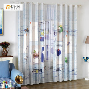 DIHIN HOME 3D Printed Tableware and Crab Blackout Curtains ,Window Curtains Grommet Curtain For Living Room ,39x102-inch,2 Panels Included Roman Shades Curtains Window Blinds custom curtains blackout curtains curtains for living room sheer curtains curtain fabric linen curtains kitchen curtains velvet curtains pinch pleat curtains bay window curtains outdoor curtains pleated curtains floral curtains dining room curtains kitchen valances drapes for bedroom patio curtains nursery curtains grommet curtains