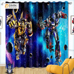 DIHIN HOME 3D Printed Transformers and Stars Blackout Curtains ,Window Curtains Grommet Curtain For Living Room ,39x102-inch,2 Panels Included Roman Shades Curtains Window Blinds custom curtains blackout curtains curtains for living room sheer curtains curtain fabric linen curtains kitchen curtains velvet curtains pinch pleat curtains bay window curtains outdoor curtains pleated curtains floral curtains dining room curtains kitchen valances drapes for bedroom patio curtains nursery curtains grommet curtains