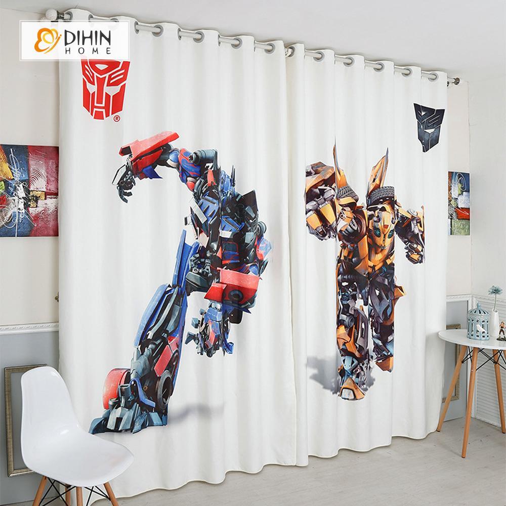 DIHIN HOME 3D Printed Transformers Blackout Curtains ,Window Curtains Grommet Curtain For Living Room ,39x102-inch,2 Panels Included Roman Shades Curtains Window Blinds custom curtains blackout curtains curtains for living room sheer curtains curtain fabric linen curtains kitchen curtains velvet curtains pinch pleat curtains bay window curtains outdoor curtains pleated curtains floral curtains dining room curtains kitchen valances drapes for bedroom patio curtains nursery curtains grommet curtains
