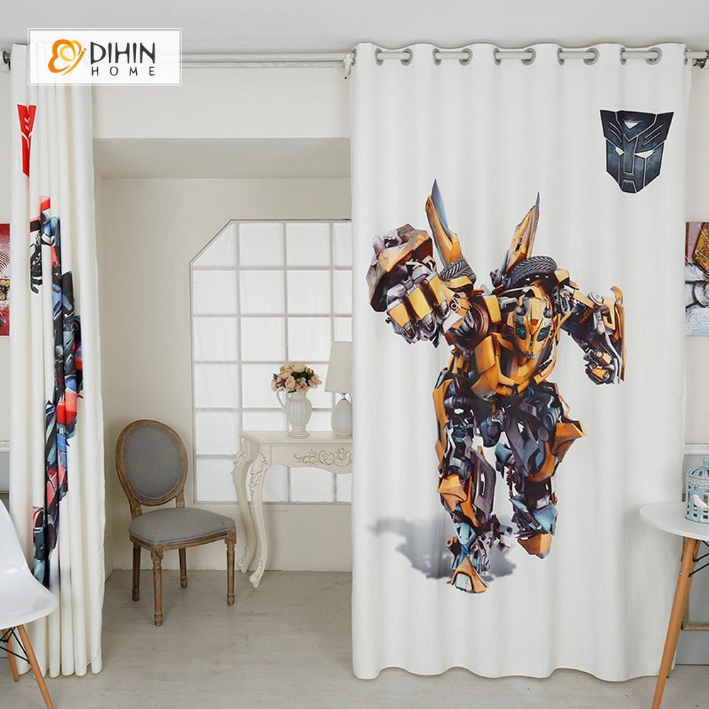 DIHIN HOME 3D Printed Transformers Blackout Curtains ,Window Curtains Grommet Curtain For Living Room ,39x102-inch,2 Panels Included Roman Shades Curtains Window Blinds custom curtains blackout curtains curtains for living room sheer curtains curtain fabric linen curtains kitchen curtains velvet curtains pinch pleat curtains bay window curtains outdoor curtains pleated curtains floral curtains dining room curtains kitchen valances drapes for bedroom patio curtains nursery curtains grommet curtains