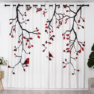 DIHIN HOME 3D Printed Trees and Birds Blackout Curtains,Window Curtains Grommet Curtain For Living Room ,39x102-inch,2 Panels Included Roman Shades Curtains Window Blinds custom curtains blackout curtains curtains for living room sheer curtains curtain fabric linen curtains kitchen curtains velvet curtains pinch pleat curtains bay window curtains outdoor curtains pleated curtains floral curtains dining room curtains kitchen valances drapes for bedroom patio curtains nursery curtains grommet curtains