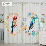 DIHIN HOME 3D Printed Two Parrot Blackout Curtains ,Window Curtains Grommet Curtain For Living Room ,39x102-inch,2 Panels Included Roman Shades Curtains Window Blinds custom curtains blackout curtains curtains for living room sheer curtains curtain fabric linen curtains kitchen curtains velvet curtains pinch pleat curtains bay window curtains outdoor curtains pleated curtains floral curtains dining room curtains kitchen valances drapes for bedroom patio curtains nursery curtains grommet curtains