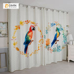 DIHIN HOME 3D Printed Two Parrot Blackout Curtains ,Window Curtains Grommet Curtain For Living Room ,39x102-inch,2 Panels Included Roman Shades Curtains Window Blinds custom curtains blackout curtains curtains for living room sheer curtains curtain fabric linen curtains kitchen curtains velvet curtains pinch pleat curtains bay window curtains outdoor curtains pleated curtains floral curtains dining room curtains kitchen valances drapes for bedroom patio curtains nursery curtains grommet curtains