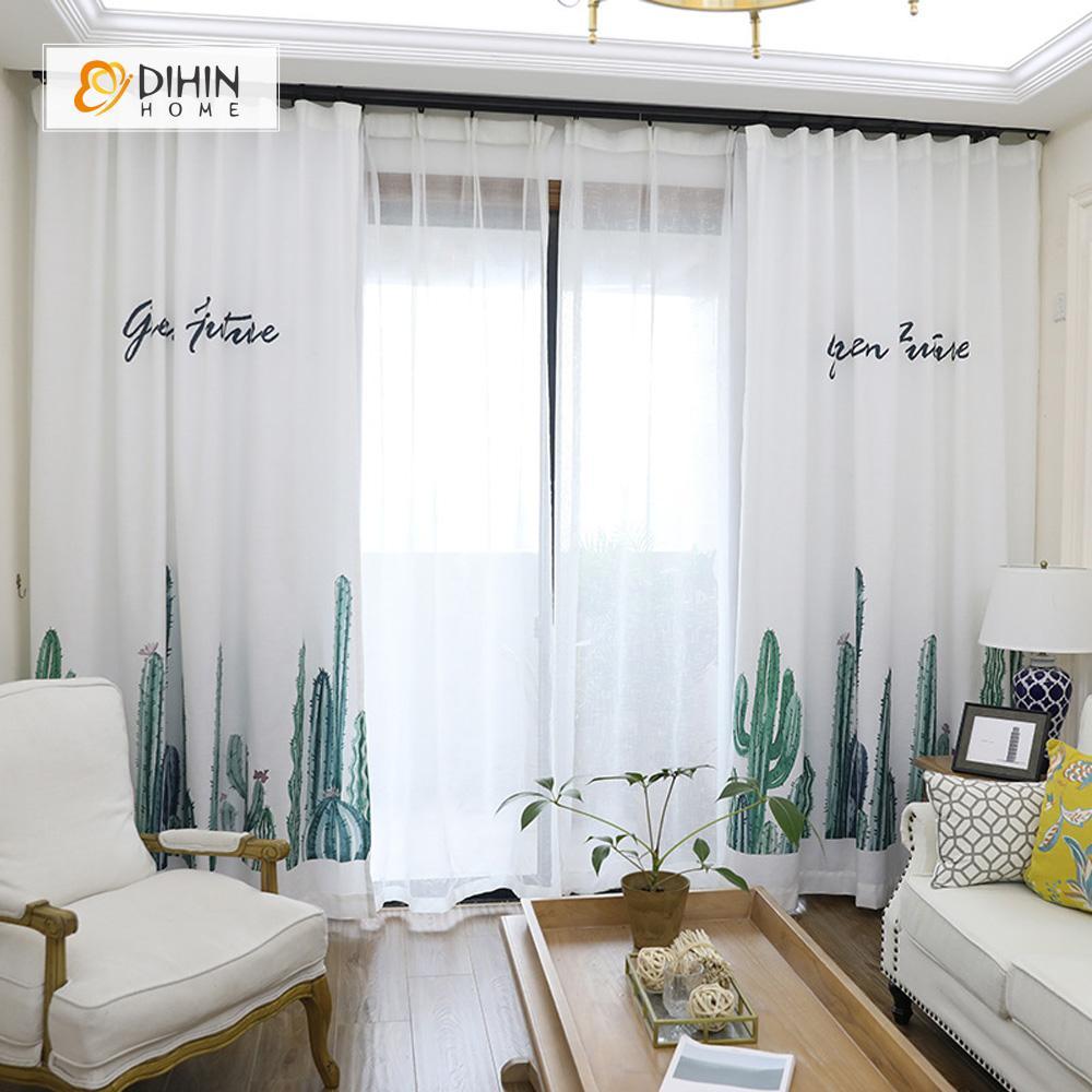 DIHIN HOME 3D Printed Vertical Cactus Blackout Curtains ,Window Curtains Grommet Curtain For Living Room ,39x102-inch,2 Panels Included Roman Shades Curtains Window Blinds custom curtains blackout curtains curtains for living room sheer curtains curtain fabric linen curtains kitchen curtains velvet curtains pinch pleat curtains bay window curtains outdoor curtains pleated curtains floral curtains dining room curtains kitchen valances drapes for bedroom patio curtains nursery curtains grommet curtains