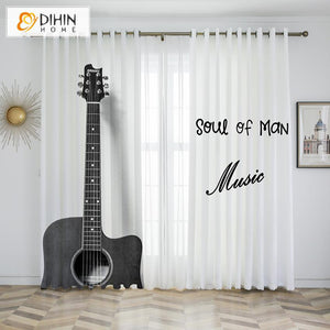 DIHIN HOME 3D Printed Vintage Guitar Blackout Curtains,Window Curtains Grommet Curtain For Living Room ,39x102-inch,2 Panels Included Roman Shades Curtains Window Blinds custom curtains blackout curtains curtains for living room sheer curtains curtain fabric linen curtains kitchen curtains velvet curtains pinch pleat curtains bay window curtains outdoor curtains pleated curtains floral curtains dining room curtains kitchen valances drapes for bedroom patio curtains nursery curtains grommet curtains