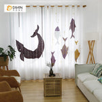 DIHIN HOME 3D Printed Whale Blackout Curtains ,Window Curtains Grommet Curtain For Living Room ,39x102-inch,2 Panels Included Roman Shades Curtains Window Blinds custom curtains blackout curtains curtains for living room sheer curtains curtain fabric linen curtains kitchen curtains velvet curtains pinch pleat curtains bay window curtains outdoor curtains pleated curtains floral curtains dining room curtains kitchen valances drapes for bedroom patio curtains nursery curtains grommet curtains