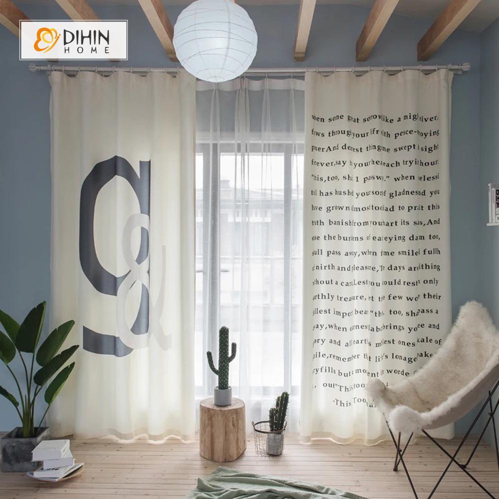 DIHIN HOME 3D Printed Words Blackout Curtains ,Window Curtains Grommet Curtain For Living Room ,39x102-inch,2 Panels Included Roman Shades Curtains Window Blinds custom curtains blackout curtains curtains for living room sheer curtains curtain fabric linen curtains kitchen curtains velvet curtains pinch pleat curtains bay window curtains outdoor curtains pleated curtains floral curtains dining room curtains kitchen valances drapes for bedroom patio curtains nursery curtains grommet curtains