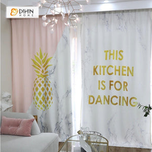 DIHIN HOME 3D Printed Yellow Pineapple Blackout Curtains ,Window Curtains Grommet Curtain For Living Room ,39x102-inch,2 Panels Included Roman Shades Curtains Window Blinds custom curtains blackout curtains curtains for living room sheer curtains curtain fabric linen curtains kitchen curtains velvet curtains pinch pleat curtains bay window curtains outdoor curtains pleated curtains floral curtains dining room curtains kitchen valances drapes for bedroom patio curtains nursery curtains grommet curtains