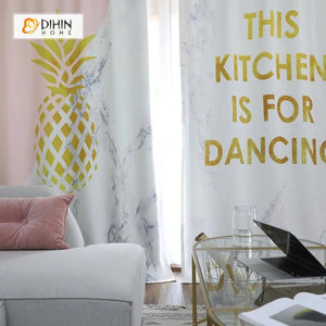 DIHIN HOME 3D Printed Yellow Pineapple Blackout Curtains ,Window Curtains Grommet Curtain For Living Room ,39x102-inch,2 Panels Included Roman Shades Curtains Window Blinds custom curtains blackout curtains curtains for living room sheer curtains curtain fabric linen curtains kitchen curtains velvet curtains pinch pleat curtains bay window curtains outdoor curtains pleated curtains floral curtains dining room curtains kitchen valances drapes for bedroom patio curtains nursery curtains grommet curtains