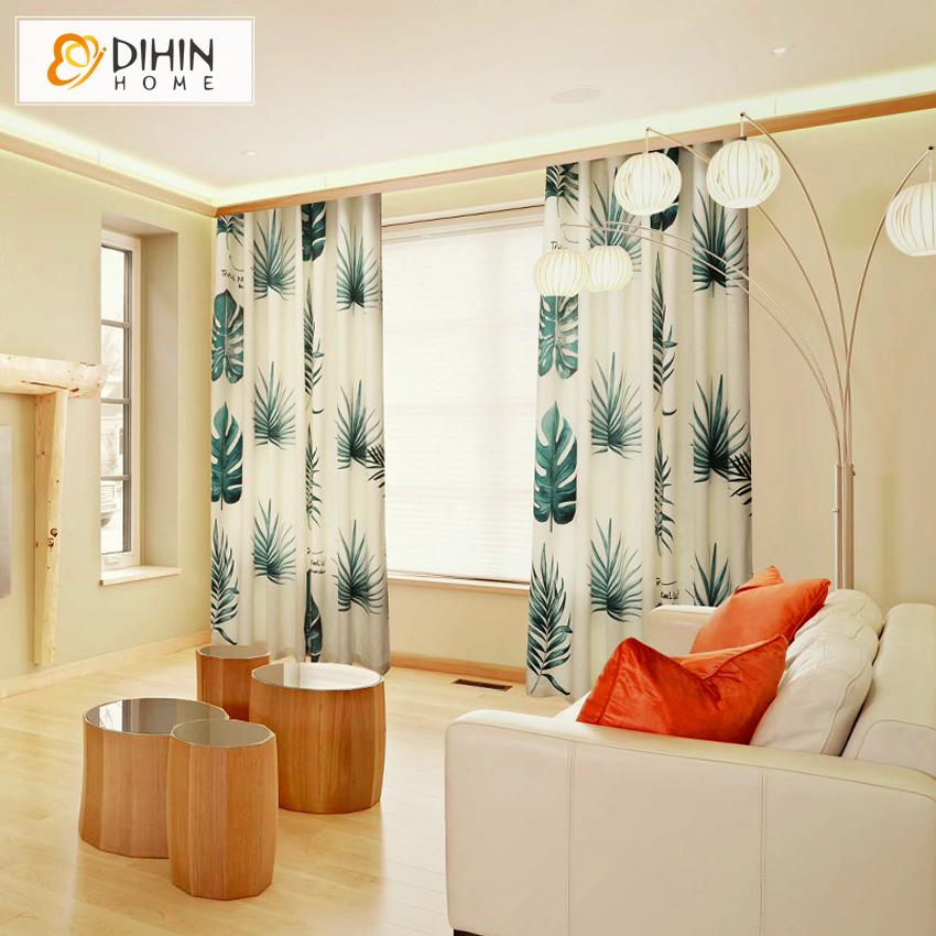 DIHIN HOME American Pastoral Banana Tree Printed Curtain ,Blackout Grommet Window Curtain for Living Room ,52x63-inch,1 Panel Roman Shades Curtains Window Blinds custom curtains blackout curtains curtains for living room sheer curtains curtain fabric linen curtains kitchen curtains velvet curtains pinch pleat curtains bay window curtains outdoor curtains pleated curtains floral curtains dining room curtains kitchen valances drapes for bedroom patio curtains nursery curtains grommet curtains
