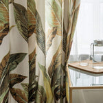 DIHIN HOME American Pastoral Big Leaves Printed,Blackout Grommet Window Curtain for Living Room,1 Panel Roman Shades Curtains Window Blinds custom curtains blackout curtains curtains for living room sheer curtains curtain fabric linen curtains kitchen curtains velvet curtains pinch pleat curtains bay window curtains outdoor curtains pleated curtains floral curtains dining room curtains kitchen valances drapes for bedroom patio curtains nursery curtains grommet curtains