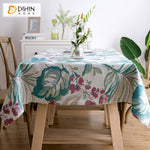 DIHIN HOME American Pastoral Colorful Plants Jacquard Tablecloth For Rectangle Tables,Custom Washed Linen Tablecloth,Handmade Rectangle Table Cover Roman Shades Curtains Window Blinds custom curtains blackout curtains curtains for living room sheer curtains curtain fabric linen curtains kitchen curtains velvet curtains pinch pleat curtains bay window curtains outdoor curtains pleated curtains floral curtains dining room curtains kitchen valances drapes for bedroom patio curtains nursery curtains grommet cur