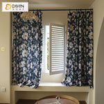 DIHIN HOME American Pastoral Cotton Linen Blue Flower Printed,Blackout Grommet Window Curtain for Living Room ,52x63-inch,1 Panel Roman Shades Curtains Window Blinds custom curtains blackout curtains curtains for living room sheer curtains curtain fabric linen curtains kitchen curtains velvet curtains pinch pleat curtains bay window curtains outdoor curtains pleated curtains floral curtains dining room curtains kitchen valances drapes for bedroom patio curtains nursery curtains grommet curtains