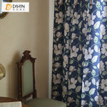 DIHIN HOME American Pastoral Cotton Linen Blue Flower Printed,Blackout Grommet Window Curtain for Living Room ,52x63-inch,1 Panel Roman Shades Curtains Window Blinds custom curtains blackout curtains curtains for living room sheer curtains curtain fabric linen curtains kitchen curtains velvet curtains pinch pleat curtains bay window curtains outdoor curtains pleated curtains floral curtains dining room curtains kitchen valances drapes for bedroom patio curtains nursery curtains grommet curtains