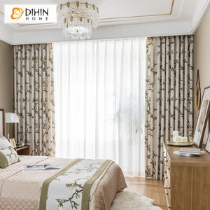 DIHIN HOME American Pastoral Cotton Linen Flowers Printed,Blackout Curtains Grommet Window Curtain for Living Room ,52x63-inch,1 Panel Roman Shades Curtains Window Blinds custom curtains blackout curtains curtains for living room sheer curtains curtain fabric linen curtains kitchen curtains velvet curtains pinch pleat curtains bay window curtains outdoor curtains pleated curtains floral curtains dining room curtains kitchen valances drapes for bedroom patio curtains nursery curtains grommet curtains