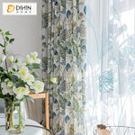 DIHIN HOME American Pastoral Cotton Linen Printed Curtain,Blackout Curtains Grommet Window Curtain for Living Room ,52x84-inch,1 Panel Curtains custom curtains blackout curtains curtains for living room curtain fabric linen curtains