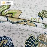 DIHIN HOME American Pastoral Cotton Linen Printed Curtain,Blackout Curtains Grommet Window Curtain for Living Room ,52x84-inch,1 Panel Curtains custom curtains blackout curtains curtains for living room curtain fabric linen curtains