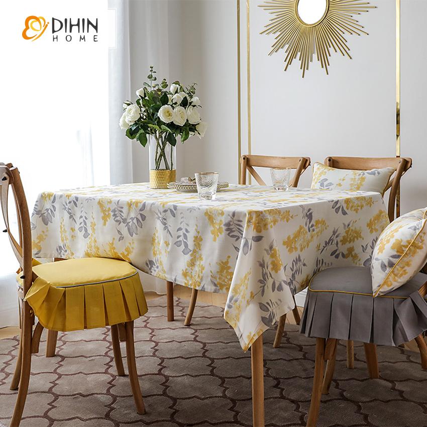 DIHIN HOME American Pastoral Flowers Printed Tablecloth For Rectangle Tables,Custom Washed Linen Tablecloth,Handmade Rectangle Table Cover Roman Shades Curtains Window Blinds custom curtains blackout curtains curtains for living room sheer curtains curtain fabric linen curtains kitchen curtains velvet curtains pinch pleat curtains bay window curtains outdoor curtains pleated curtains floral curtains dining room curtains kitchen valances drapes for bedroom patio curtains nursery curtains grommet curtains