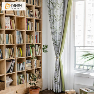 DIHIN HOME American Pastoral Green Leaves Printed,Blackout Grommet Window Curtain for Living Room ,52x63-inch,1 Panel Roman Shades Curtains Window Blinds custom curtains blackout curtains curtains for living room sheer curtains curtain fabric linen curtains kitchen curtains velvet curtains pinch pleat curtains bay window curtains outdoor curtains pleated curtains floral curtains dining room curtains kitchen valances drapes for bedroom patio curtains nursery curtains grommet curtains