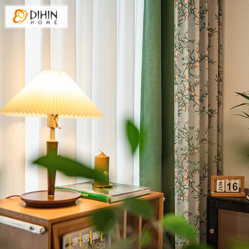 DIHIN HOME American Pastoral High-end Flower Printed,Blackout Grommet Window Curtain for Living Room ,52x63-inch,1 Panel Roman Shades Curtains Window Blinds custom curtains blackout curtains curtains for living room sheer curtains curtain fabric linen curtains kitchen curtains velvet curtains pinch pleat curtains bay window curtains outdoor curtains pleated curtains floral curtains dining room curtains kitchen valances drapes for bedroom patio curtains nursery curtains grommet curtains