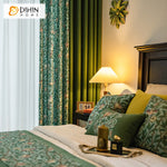 DIHIN HOME American Pastoral High-end Green Flower Printed,Blackout Grommet Window Curtain for Living Room ,52x63-inch,1 Panel Roman Shades Curtains Window Blinds custom curtains blackout curtains curtains for living room sheer curtains curtain fabric linen curtains kitchen curtains velvet curtains pinch pleat curtains bay window curtains outdoor curtains pleated curtains floral curtains dining room curtains kitchen valances drapes for bedroom patio curtains nursery curtains grommet curtains
