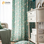 DIHIN HOME American Pastoral High-end Green Flower Printed,Blackout Grommet Window Curtain for Living Room ,52x63-inch,1 Panel Roman Shades Curtains Window Blinds custom curtains blackout curtains curtains for living room sheer curtains curtain fabric linen curtains kitchen curtains velvet curtains pinch pleat curtains bay window curtains outdoor curtains pleated curtains floral curtains dining room curtains kitchen valances drapes for bedroom patio curtains nursery curtains grommet curtains