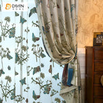 DIHIN HOME American Pastoral High-precision Thickening Butterfly Embroirdered,Blackout Curtains Grommet Window Curtain for Living Room ,52x63-inch,1 Panel Roman Shades Window Curtains Curtains Window Blinds Curtains Drapes linen drapery curtains and drapes windows drapes custom curtains blackout curtains curtains for living room window shades sheer curtains curtain fabric window treatments custom drapery